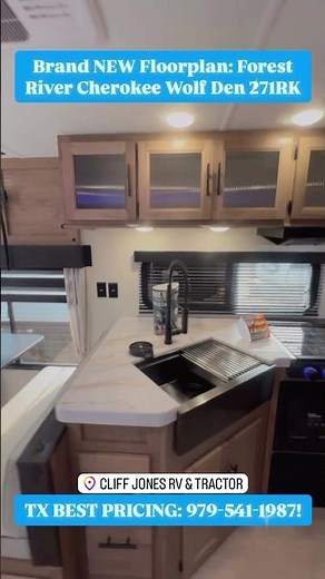 NEW FLOORPLAN: Forest River Cherokee Wolf Den 271RK Rear Kitchen Travel Trailer- TEXAS BEST PRICING!