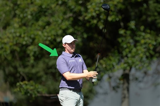 Matt Fitzpatrick does something interesting before he hits the ball—can you spot it?