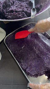 Ube delight recipe, Igredients: 1/12 kilo rice flour,4 kls ube,2 kls white sugar,4 cans evap milk 360 ml, 4 cups coconut milk,4 cups pangalawang gata,dayap. | Tita Mendoza