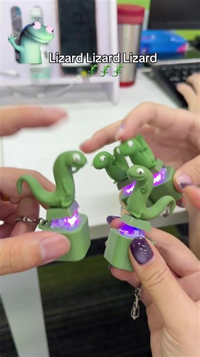 Obsessed Lizard Keychain Office Frenzy