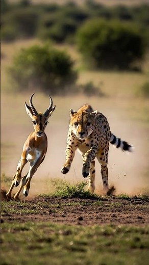 Cheetah vs Impala: The Fastest Chase on Earth 🐆🔥 | Realistic Wildlife Short #wildlifeentertainment