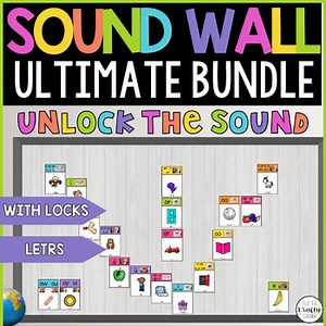 UFLI Sound Wall with Mouth Pictures, Science of Reading Sound Wall with Locks