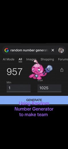 I used a random number generator to make a team of 6 Pokemon to use in the national dex format in Pokemon Showdown. #pokemon #fun #fyp