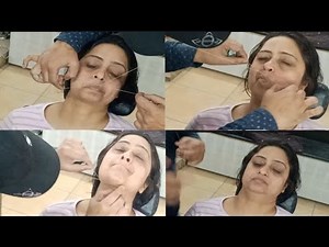 Full face threading tutorial/Upper lips threading tutorial for beginners/Eyebrow Threading Tutorial/