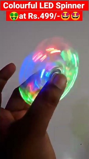 Colorful Transparent LED Light Spinner at Rs.499/- with Changing Patterns #shorts #gadgets #ytshorts