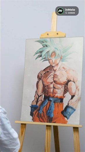 Draw GOKU SSB Like A PRO !🤯😍 #art #anime