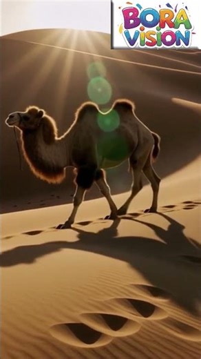 Video of a camel walking in the desert