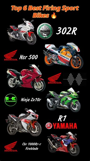 Top 6 Flagship Sport Bikes Acceleration Sounds 😱🔥 #cbr1000rrr #r1 #zx10r #shorts #vfr800 #benelli302