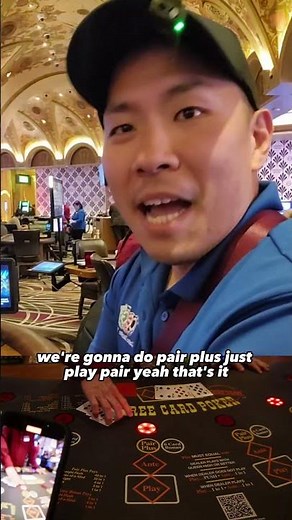 3 card poker part 2 $100 challenge #poker #vegas #casino #3cardpoker