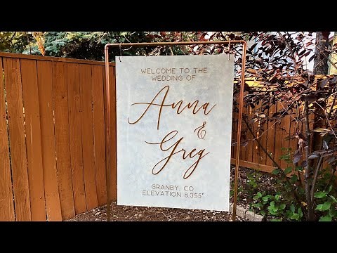 DIY Acrylic Welcome Sign | Cream & Copper | Cricut Wedding Custom Sign w/ Vinyl