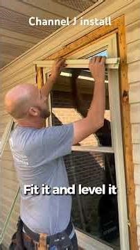 Installing channel J #windows #remodeling #windowinstall #windowinstallation #construction #siding