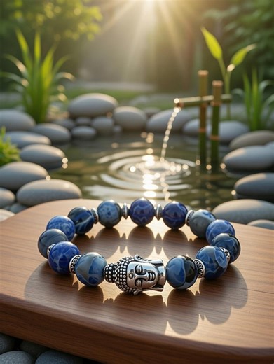 Blue Fire Agate Buddha Bracelet - Etsy