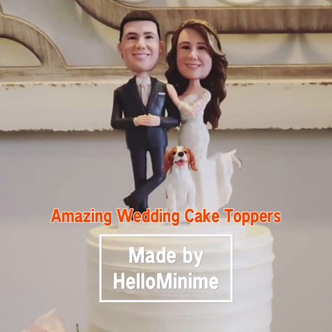 Custom Bride Groom Bobblehead From Photo, Personalized Wedding Cake Topper, Unique Wedding Gift -K03A - Etsy