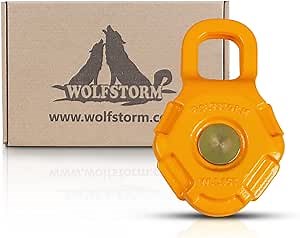 WOLFSTORM Snatch Block–77000 lbs Maximum Breaking Strength, 33000 lbs Working Load–Winch Pulley for 3/8’’ Synthetic Rope/Cable, Double/Triple Winch Capacity-Best Off-Road Recovery Accessories (Orange)