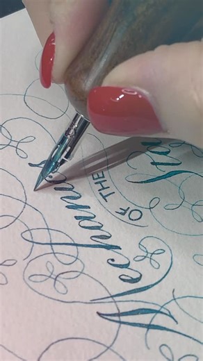 Valerie - Calligraphy, Engraving, & Bottle Painting, Calgary, AB on Instagram: "✨ Mechanics of the Stars ✨ I couldn’t resist letting this ink lead the way. Using @ferriswheelpress “Mechanics of the Stars”, I played with delicate, star-inspired flourishes—little celestial pauses that orbit the lettering and catch the light as you move the page. This ink feels like stardust on paper: soft, luminous, and quietly magical. Sometimes the best designs happen when you let the ink do what it wants 🌌✍️ U