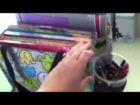 How to organize coloring books and crayons
