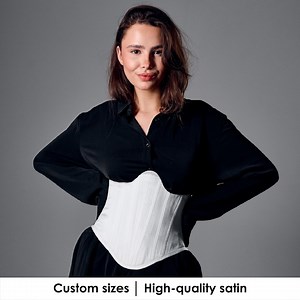 White Corset Belt, Satin Underbust Corset, White Satin Corset, Bridal Corset Belt, Corset Waist Belt, Dress Belt, Waist Cincher Corset - Etsy