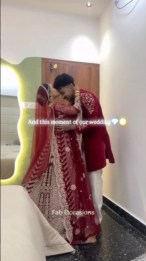 Their First Private Hug as Husband & Wife | Cute Couple | Romantic Moments | Couple Goals | Lehenga