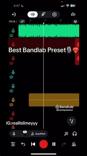 Best Bandlab Preset for Your Music 🎙️❤️‍🔥