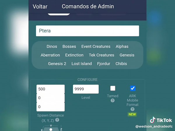 Como achar e utilizar os comandos do god console no ark ultimate mobile #ark #arksurvival #arksurvivalevolved #godconsole #comandos #tutorial