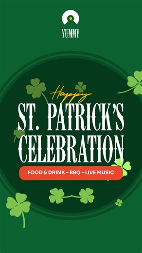 Animated St. Patrick s Day Celebration with Floating Shamrocks | Premium Stock Video Footage
