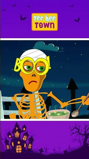 Skeletons Come Out Of Graveyard And High Five #shorts #teeheetown #kids