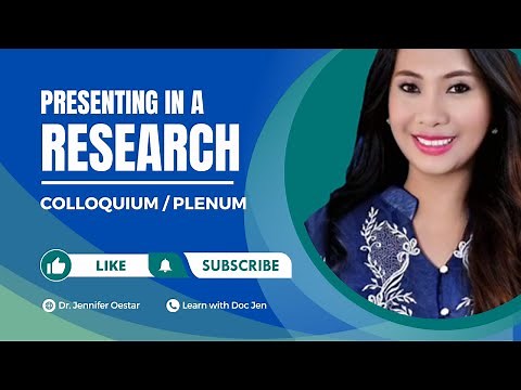 Sample Oral Presentation for a Research Colloquium/Plenum & get Best Presenter/ Researcher Award