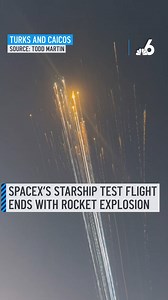 218K views · 7K reactions | SpaceX said Thursday that its Starship space vehicle broke up during a flight meant to test the megarocket's capabilities. The rocket system's upper stage appears to have disintegrated somewhere over the Gulf of Mexico or possibly the Caribbean Sea. Shortly after SpaceX said it lost touch with the spacecraft, videos emerged on social media showing debris streaming across the sky. #spacex #rocket #explosion #test | NBC 6 | Facebook