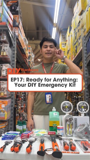 🧰 Ready for Anything: Your DIY Emergency Kit Stay one step ahead of any emergency! Keep essentials like a screwdriver, pliers, rechargeable flashlight, alcohol, and bandages in your DIY Emergency Kit ready to handle quick fixes or minor accidents anytime. 🛠️ Build your own kit today with essentials from DIY Hardware! 📍 Find your nearest store: https://bit.ly/diy_stores SHOPEE: https://shopee.ph/diy_hardwarestore TIKTOK:https://www.tiktok.com/@diyhardwareph #DIYHardware #DIYForYourHome #AOneSt