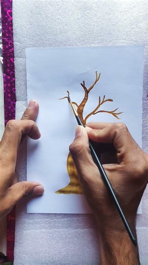 Cherry blossom tree painting (sakura tree) #shorts #youtubeshorts #sakuratree