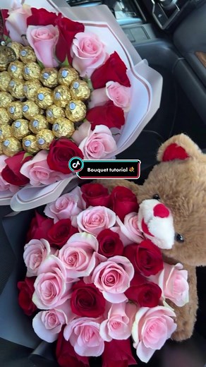 Let’s make a ferrero rocher heart bouquet for Valentine’s Day 💕 #fyp #parati #valentinesday #valentinesbouquet #ramobuchon #flowerbouquet #oregon#tutorial #bouquet