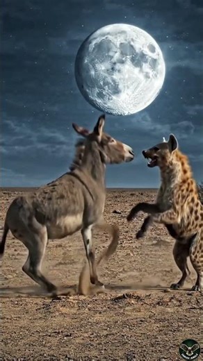 Wild Donkey vs Hyena 😱 Unexpected Revenge!