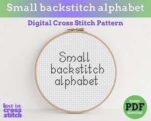 Small Backstitch Alphabet Cross Stitch PDF Pattern Instant Downloadsmall and Easy Cross Stitch Design Cross Stitch Fonts | A-Z & 0-9 - Etsy