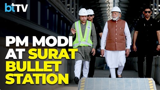 PM Modi Reviews Under-Construction Bullet Train Station In Surat