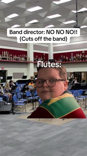 Every band has THAT moment. Low brass… we know what happened. #bandhumor #marchingband #bandkids #lowbrass #flute