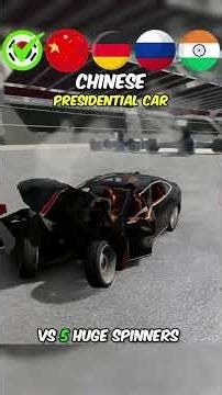 Cars VS 5 Giant Spinners #indiancars #germancars