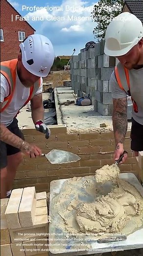 Professional Bricklaying Skills | Fast and Clean Masonry Technique