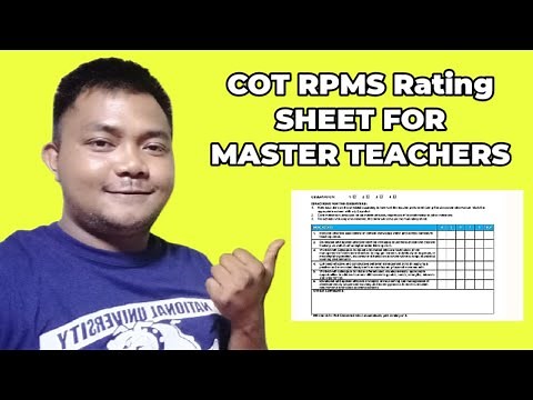 COT RPMS Rating Sheet For Master Teachers | Teacher Kevin PH
