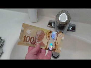 WHAT HAPPENS WHEN YOU WASH A $100 BILL *Canadian version* SHOCKING
