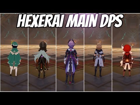 All Hexerei main dps buff showcase Genshin impact