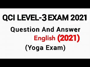QCI LEVEL - 3 EXAM 2021 QUESTION AND ANSWER || English ||