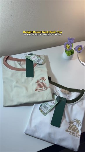 Unboxing round neck basic top from @Redgirl PH love the fabric perfect ngayong summer. 🥰 #roundtshirt #cottontshirt #summertshirt #comfyclothes