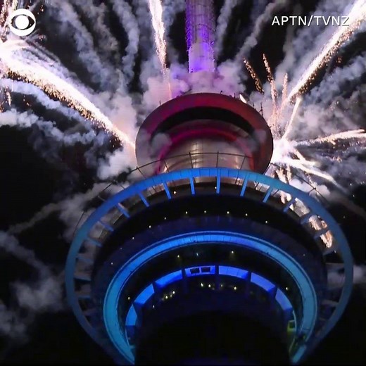 HAPPY NEW YEAR: New Zealand enters 2021 with a laser show and fireworks display in Auckland | CBS News