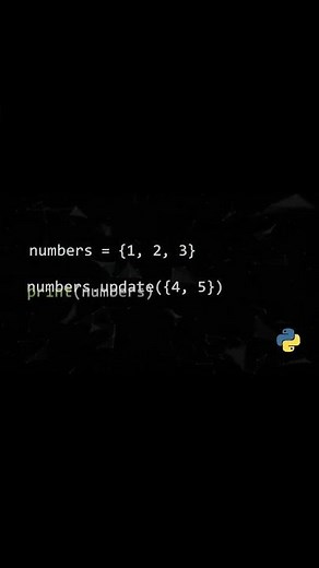 Python Set update() Method Explained in 60 Seconds