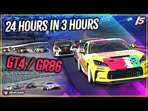 GT4 / GR86 Daytona 24 - iRacing Road Rain Gameplay