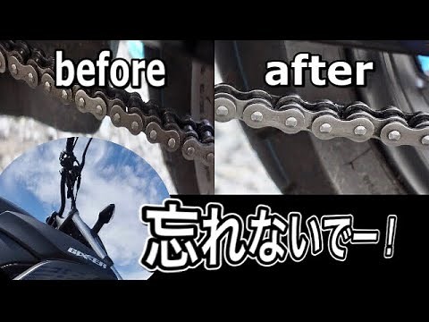 【ジクサー250】チェーン清掃は適切なタイミングで行うべきと感じた瞬間がこちら