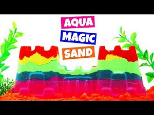 DIY | Learn How To Make Aqua Magic Sand With Kinetic Sand + Kinetic Aqua Magic Sand Castle