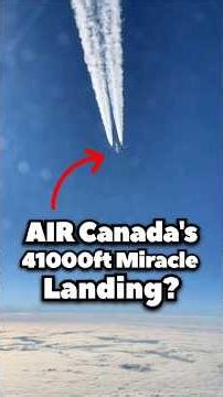 AIR Canada's 41000ft Miracle Landing? #airplane #aviation #boeing767