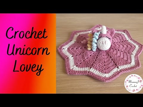 Crochet Unicorn Lovey, How To Crochet A Unicorn Lovey Security Blanket [Crochet Lovey]