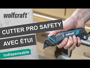 Cutter à lame trapèze PRO SAFETY avec étui | wolfcraft
